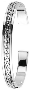 Silver bangle Hammered Sterling Silver Undulating
