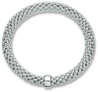 Silver bracelet 7.5 inch High polish Sterling Silver Curved hinged