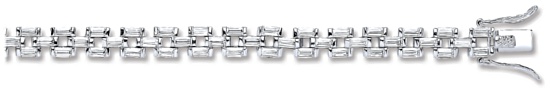 Silver bracelet High polish Sterling Silver Large ball on chain Tbar 7.5 inch
