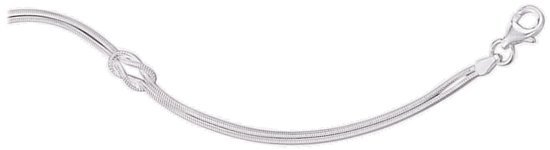 Silver bracelet 7.5 inch High polish Sterling Silver Love knot snake