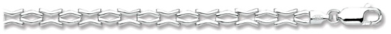 Silver bracelet High polish Sterling Silver Elasticated medium ball