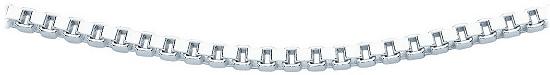 Silver chain 20 inch High polish Sterling Silver Box extra large