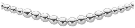 Silver necklace 51cm/20 inch High polish Sterling Silver Chunky folded links lobster claw