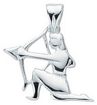 Silver pendant High polish Sterling Silver Sagittarius, 3.3 grams.