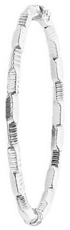 Silver bangle High polish Sterling Silver 4mm rotated squares, 8 grams.