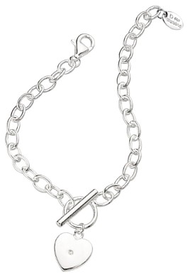 Silver bracelet High polish Sterling Silver Six curved squares 7.5 inch