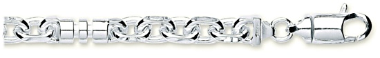 Silver bracelet High polish Sterling Silver Pink zirconium Tennis 7.5 inch, 16.5 grams.