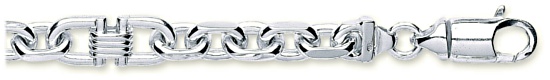 Silver bracelet High polish Sterling Silver Clear zirconium Tennis 7.5 inch, 17 grams.