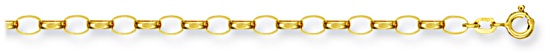 Gold chain 16 inch High polish 9ct gold 4mm belcher open diamond cut, 6.7 grams.