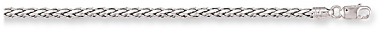 Gold necklace High polish 9ct white gold 2.5mm speego rope design 18 inch, 8.5 grams.