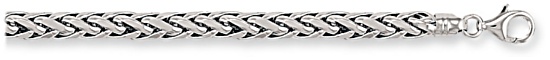 Gold necklace High polish 9ct white gold 5mm rope design 18 inch, 26 grams.