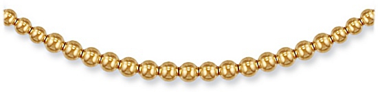 Gold necklace High polish 9ct gold Graduated balls 18 inch, 24 grams.