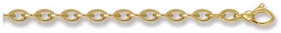 Gold necklace High polish 9ct gold 4.5mm belcher oval 20 inch, 11.7 grams.