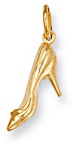 Gold pendant High polish 9ct gold Stileto shoe, 0.9 grams.