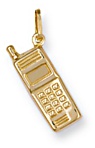 Gold pendant High polish 9ct gold Mobile phone, 0.8 grams.