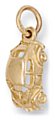 Gold pendant High polish 9ct gold VW beetle, 2.0 grams.