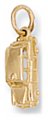 Gold pendant High polish 9ct gold Taxi, 1.9 grams.