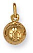 Gold pendant High polish 9ct gold Football small, 0.7 grams.
