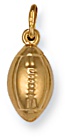 Gold pendant High polish 9ct gold Rugby ball, 1.1 grams.