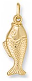 Gold pendant High polish 9ct gold Fish, 1.3 grams.