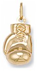Gold pendant High polish 9ct gold Boxing glove width 13mm, 1.5 grams.