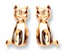 Gold stud earrings Clear zirconium High polish 9ct white gold 8.5mm round