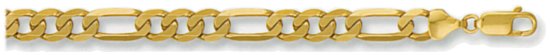 Gold chain High polish 9ct gold 20 inch 6mm figaro, 30.5 grams.
