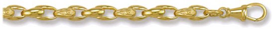 Gold chain High polish 9ct gold 24 inch 5mm tulip, 57 grams.