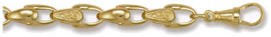 Gold chain High polish 9ct gold 24 inch 10mm tulip, 105 grams.