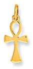 Gold pendant High polish 9ct gold 24mm Ankh, 0.8 grams.