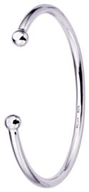 Silver bangle High polish Sterling Silver Childs torque