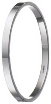 Silver bangle High polish Sterling Silver Rectangular circular hollow