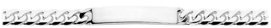 Silver bracelet High polish Sterling Silver Mens 7mm identity on curb 8.5 inch, 20 grams.