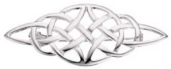 Silver brooch High polish Sterling Silver Eye shape cutout Celtic