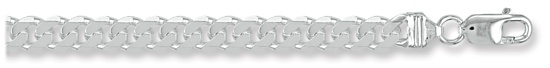 Silver chain 18 inch High polish Sterling Silver Mens 7.7mm x 1.9mm curb, 38 grams.