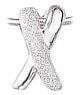 Silver pendant High polish Sterling Silver Crossover diamond cut