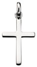 Silver pendant High polish Sterling Silver Cross rounded