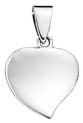 Silver pendant High polish Sterling Silver Heart