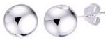 Silver stud earrings High polish Sterling Silver 8mm Ball