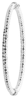 Silver bangle High polish Sterling Silver 4mm light regular angular reflections, 8 grams.