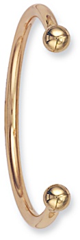 Gold bangle High polish 9ct gold 4.5mm unisex solid torque, 26.0 grams.
