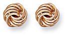 Gold stud earrings High polish 9ct gold 10mm circles, 1.2 grams.