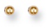 Gold stud earrings High polish 9ct gold 3mm ball