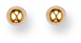 Gold stud earrings High polish 9ct gold 4mm ball