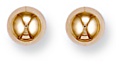 Gold stud earrings High polish 9ct gold 8mm ball