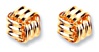 Gold stud earrings High polish 9ct gold Triple knot studs