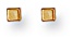 Gold stud earrings High polish 9ct gold 2.6mm cube studs
