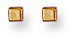 Gold stud earrings High polish 9ct gold 4mm cube studs
