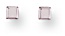 Gold stud earrings High polish 9ct white gold 2.6mm cube studs