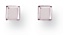 Gold stud earrings High polish 9ct white gold 4mm cube studs